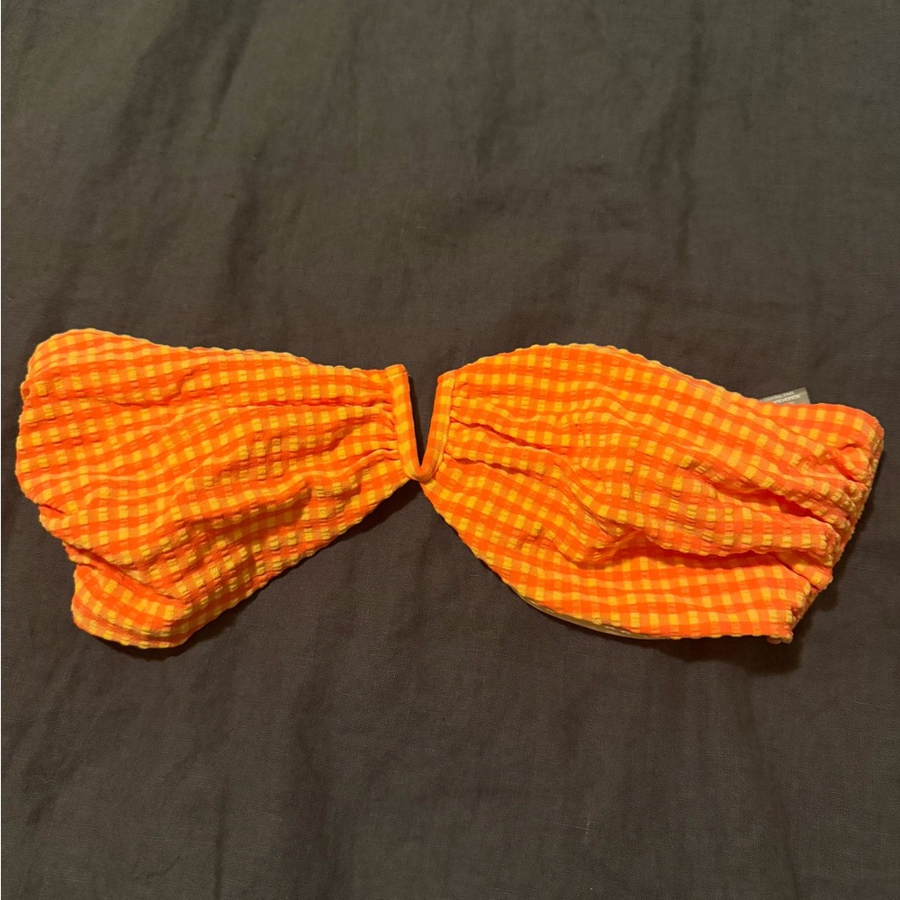 Kulani Kinis Orange Checkered Bikini Top